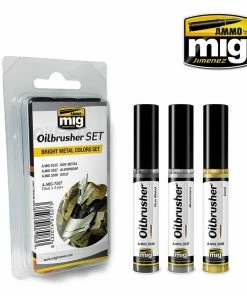 Ozzie Collectables All Board Games Ammo By MIG Oilbrushers Bright Metal Colors Set