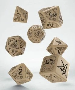 Ozzie Collectables All Board Games Q Workshop Steampunk Beige & Brown Clockwork Dice Set 7