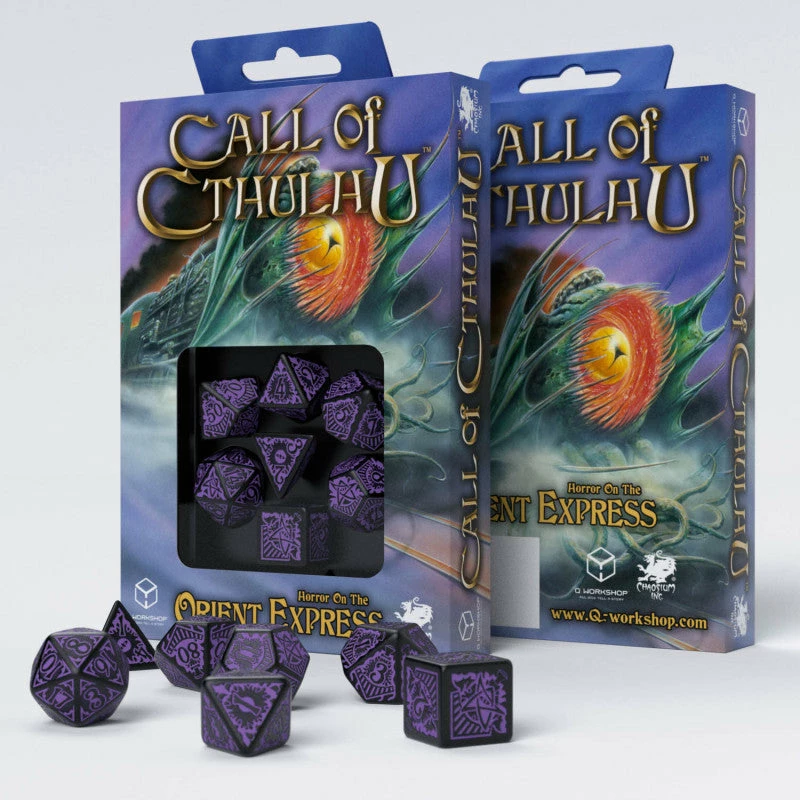 All Board Games Q Workshop Call Of Cthulhu Horror On The Orient Express Black & Purple Dice Set 7 1 All Board Games Q Workshop Call Of Cthulhu Horror On The Orient Express Black & Purple Dice Set 7