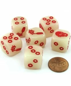 All Board Games Zombicide Glow In The Dark Dice (6)
