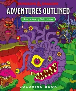 Wizards Of The Coast All Board Games D&D Dungeons & Dragons Adventures Outlined Coloring Book