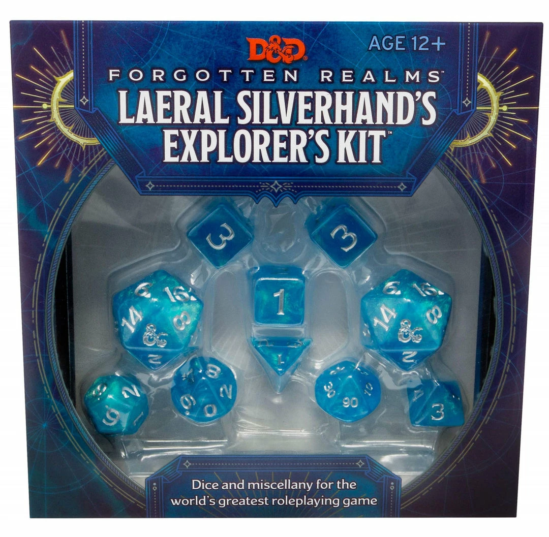 Wizards Of The Coast All Board Games D&D Dungeons & Dragons Forgotten Realms Laeral Silverhands Explorers Kit Dice Set 1 Wizards Of The Coast All Board Games D&D Dungeons & Dragons Forgotten Realms Laeral Silverhands Explorers Kit Dice Set