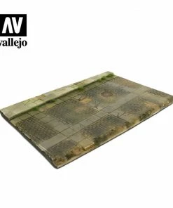 Ozzie Collectables Vallejo Scenics Bases 1/35 - 31x21 Cobblestone Street With A Drain Diorama Base