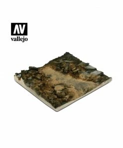 Ozzie Collectables Vallejo Scenics Bases 1/35 - 14x14 Rubble Street Section Diorama Base All Board Games