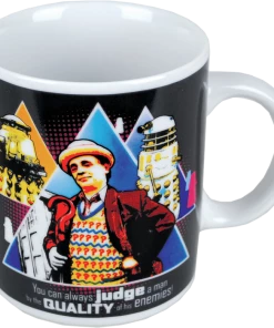 Half Moon Bay Doctor Who - Seventh Doctor "Judge A Man By The Quality Of His Enemies" Quote Boxed Mug