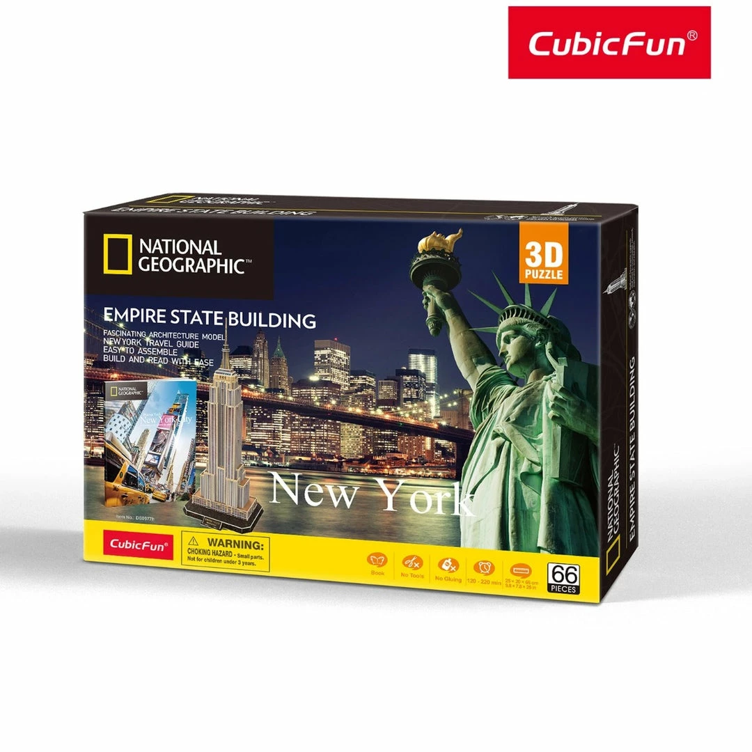 Ozzie Collectables 3D Puzzles: National Geographic New York - Empire State Building 66pc All Board Games 1 Ozzie Collectables 3D Puzzles: National Geographic New York - Empire State Building 66pc All Board Games