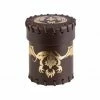 Ozzie Collectables Q Workshop Dragon Brown & Golden Flying Leather Dice Cup All Board Games