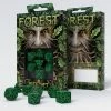 Ozzie Collectables All Board Games Q Workshop Forest 3D Green & Black Dice Set 7