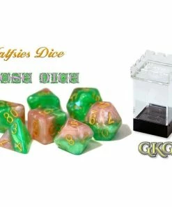 Ozzie Collectables Halfsies Dice Rose Dice With Upgraded Dice Case All Board Games