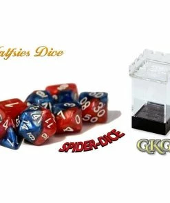Ozzie Collectables Halfsies Dice Spider Dice With Upgraded Dice Case