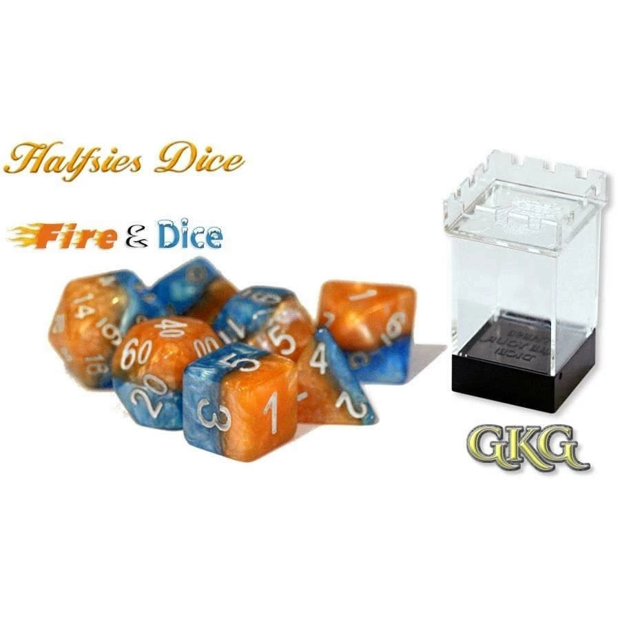Ozzie Collectables Halfsies Dice Fire & Dice With Upgraded Dice Case All Board Games 1 Ozzie Collectables Halfsies Dice Fire & Dice With Upgraded Dice Case All Board Games