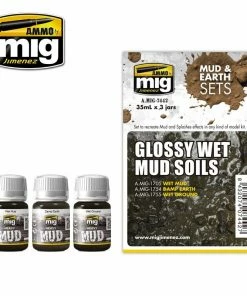 Ozzie Collectables Ammo By MIG Weathering Glossy Wet Mud Soils Set All Board Games