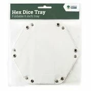 Ozzie Collectables LPG Hex Dice Tray 6" White All Board Games