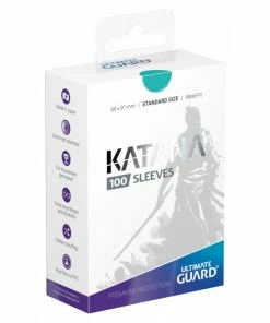 Ozzie Collectables Ultimate Guard Katana Standard Size Sleeves Turquoise (100) All Board Games