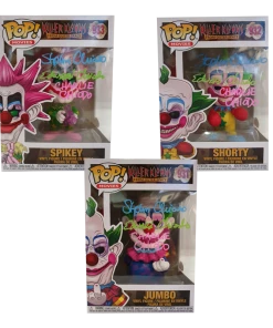 Funko Killer Klowns From Outer Space - Shorty, Spike And Jump Signed Pop! Vinyl Bundle