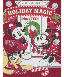 Licensing Essentials Licensed Puzzle Disney Christmas Mickey And Minnie Mouse Puzzle 1,000 Pieces