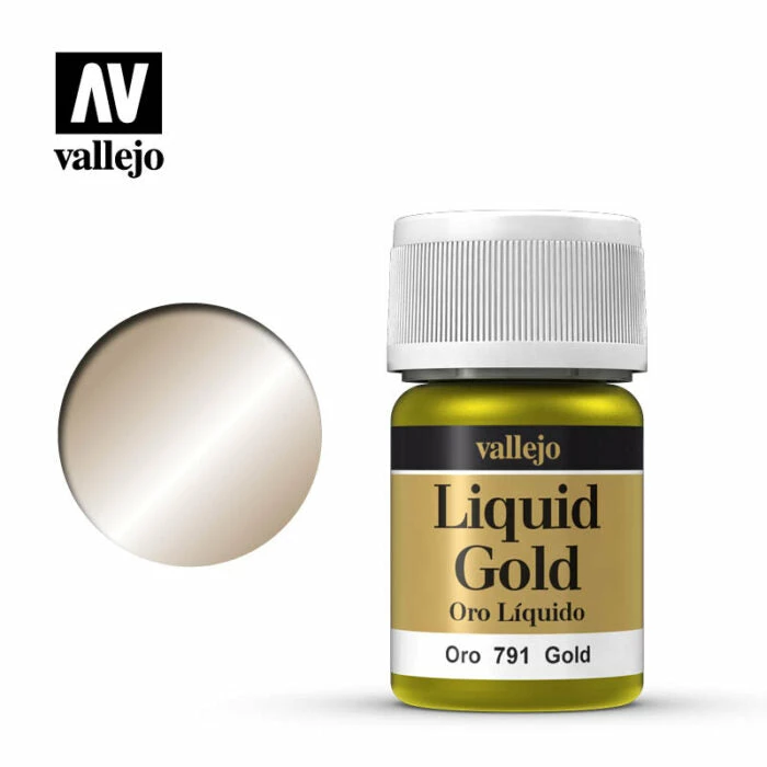 Ozzie Collectables All Board Games Vallejo Model Colour - Metallic Liquid Gold (Alcohol Base) 35 Ml 2 Ozzie Collectables All Board Games Vallejo Model Colour - Metallic Liquid Gold (Alcohol Base) 35 Ml
