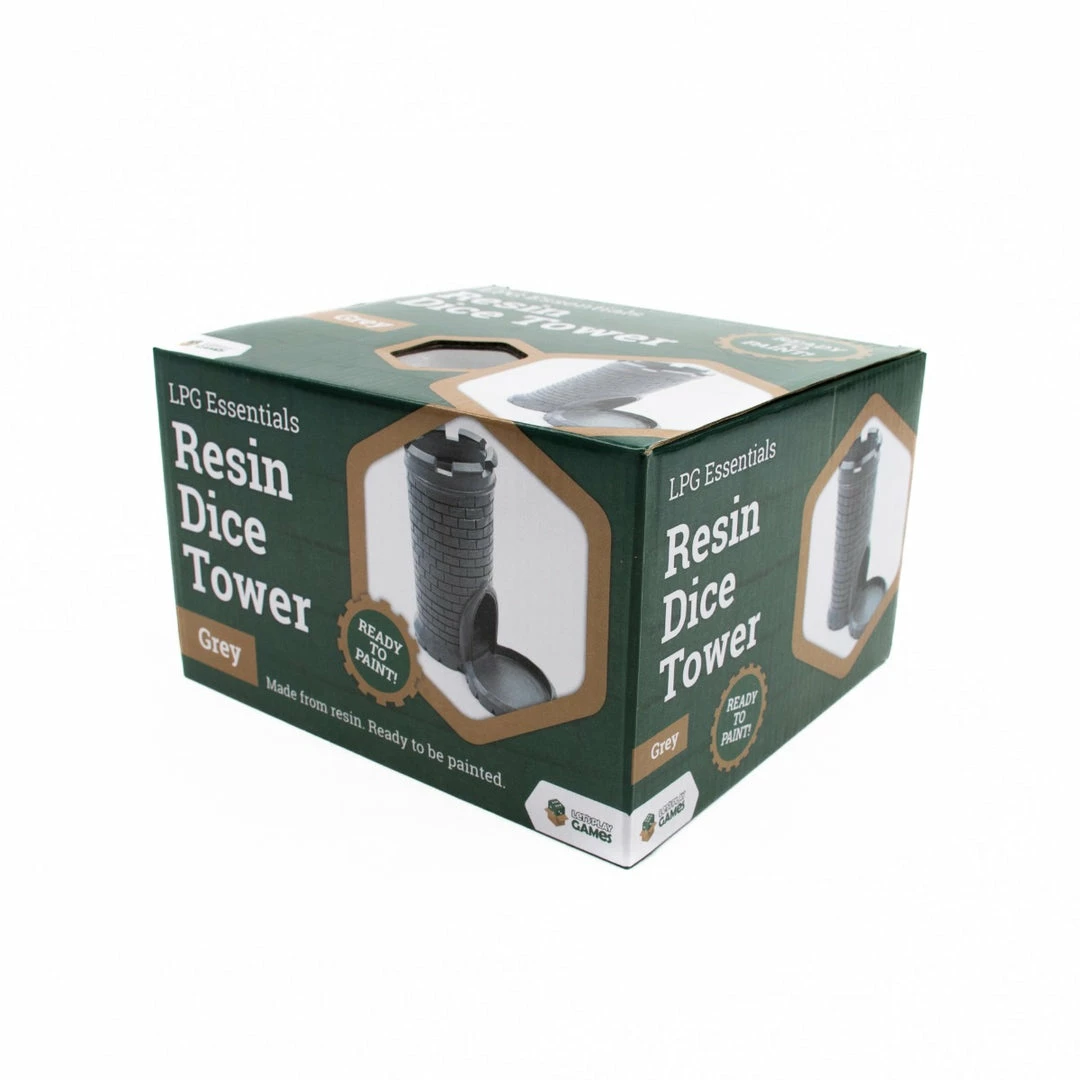 Ozzie Collectables LPG Resin Dice Tower - Grey 1 Ozzie Collectables LPG Resin Dice Tower - Grey