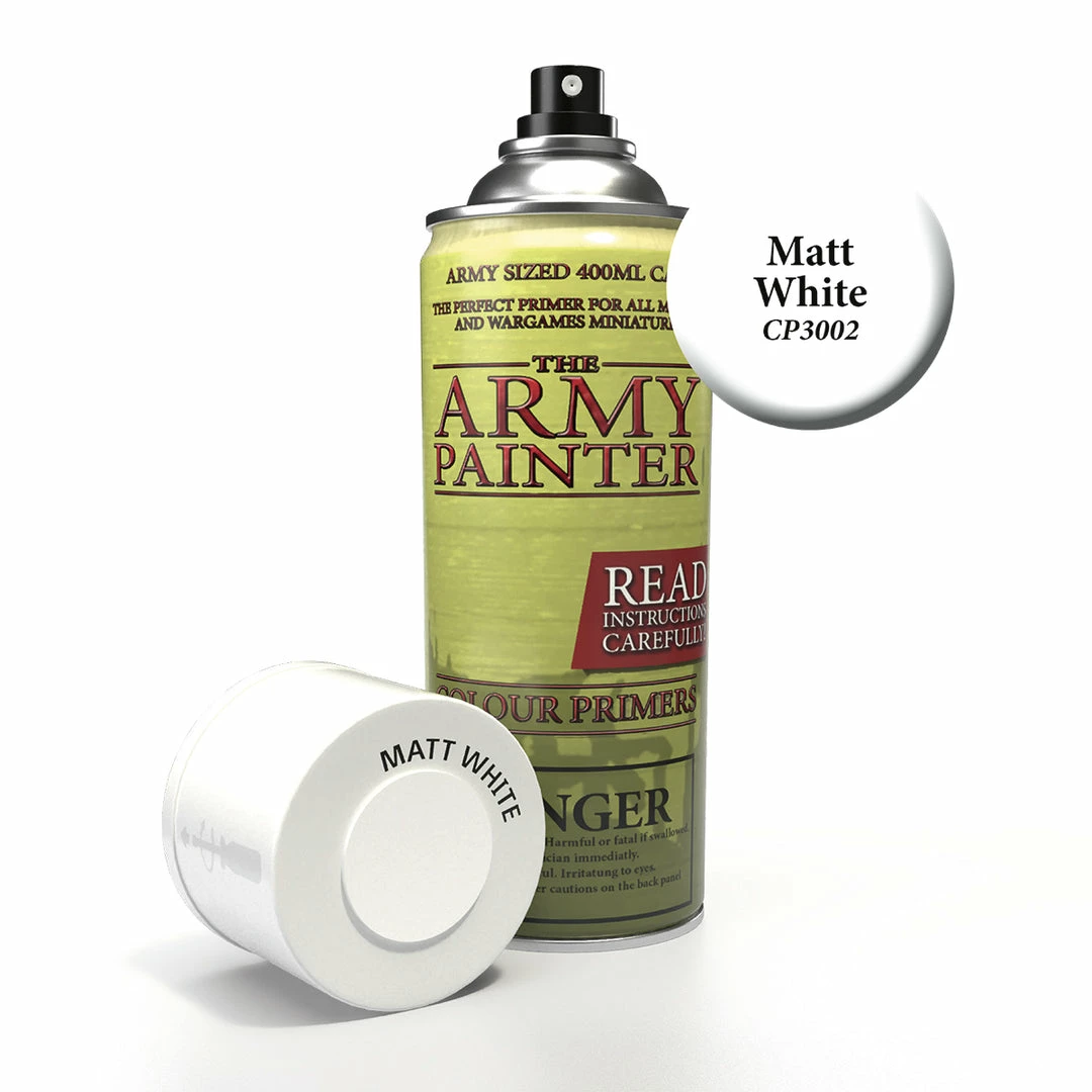 Cyberpunk Army Painter Spray Primer - Matt White 400ml 1 Cyberpunk Army Painter Spray Primer - Matt White 400ml