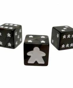 Ozzie Collectables Meeple D6 Dice Set Black