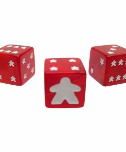 Ozzie Collectables Meeple D6 Dice Set Red