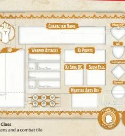 Dungeons & Dragons D&D Class Token Set Monk