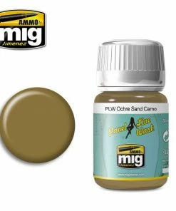 Ozzie Collectables All Board Games Ammo By MIG Panel Line Wash Ochre For Sand Camo 35ml
