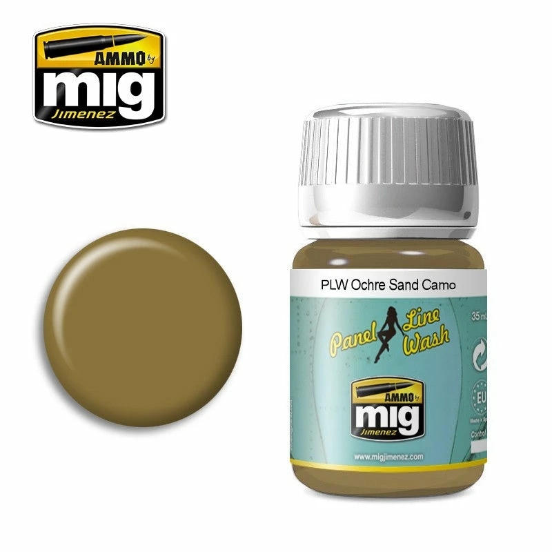 Ozzie Collectables All Board Games Ammo By MIG Panel Line Wash Ochre For Sand Camo 35ml 1 Ozzie Collectables All Board Games Ammo By MIG Panel Line Wash Ochre For Sand Camo 35ml
