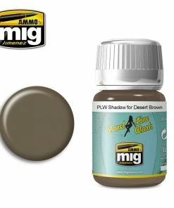 Ozzie Collectables All Board Games Ammo By MIG Panel Line Wash Shadow For Desert Brown 35ml