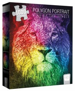 Ozzie Collectables Puzzle: Polygon Portrait “King Of The Jungle” 1000pc All Board Games