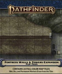 Pathfinder Accessories Flip Tiles Fortress Walls & Towers Expansion All Board Games