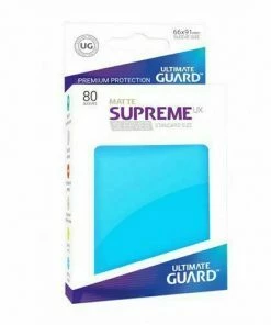 Ozzie Collectables Ultimate Guard Supreme UX Sleeves Standard Size Matte Light Blue (80) All Board Games