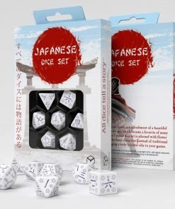 Ozzie Collectables Q Workshop Blue Star Lotus Japanese 7 Dice Set