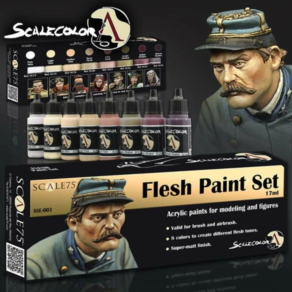 Ozzie Collectables Scale 75 Scalecolor Flesh Paint Set 1 Ozzie Collectables Scale 75 Scalecolor Flesh Paint Set