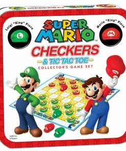 All Board Games Super Mario Combo Checkers/Tic Tac Toe (Tin)