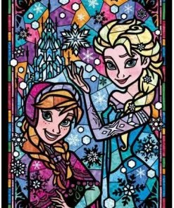 Tenyo Puzzle Disney Frozen Anna & Elsa Stained Glass Puzzle 266 Pieces