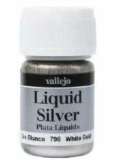 Ozzie Collectables All Board Games Vallejo Model Colour - Metallic Liquid White Gold (Alcohol Base) 35 Ml