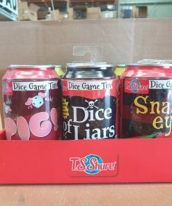 Ozzie Collectables TS Shure Tin Dice Games (Assortment Of 6)