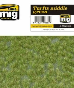 Ozzie Collectables Ammo By MIG Dioramas - Grass Mats - Turfs Middle Green