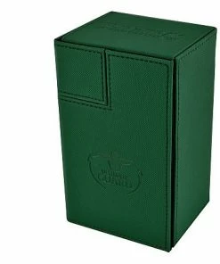 Ozzie Collectables Ultimate Guard Flip N Tray Deck Case 80+ Standard Size XenoSkin Green Deck Box