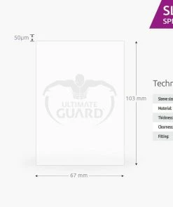 Ozzie Collectables Ultimate Guard Premium Soft Sleeves For Board Game Cards (80) (67x103mm) All Board Games