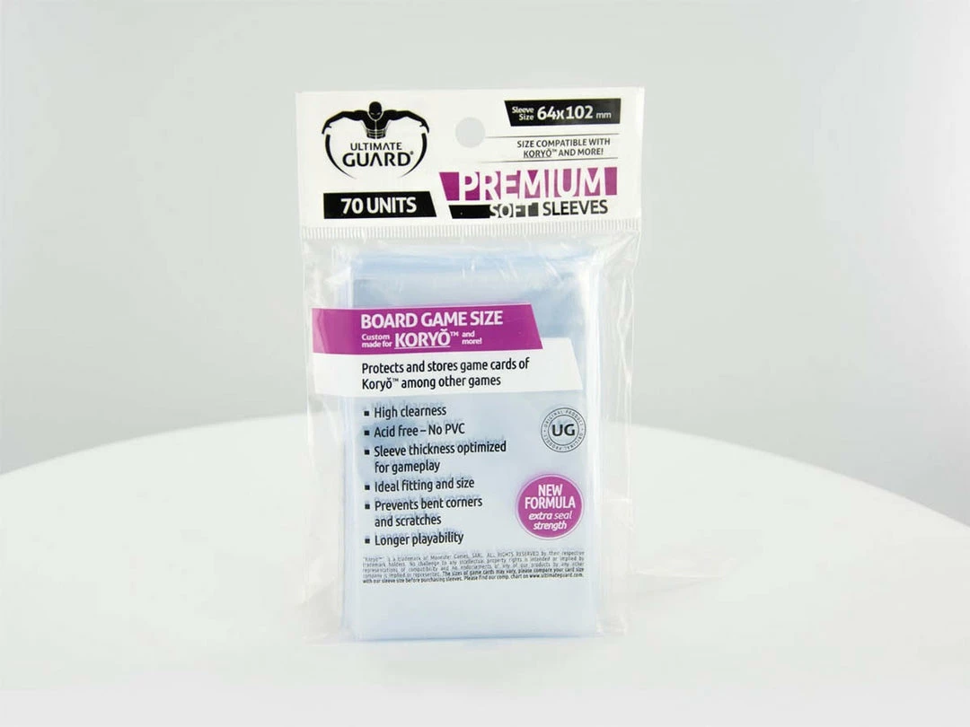 Ozzie Collectables Ultimate Guard Premium Soft Sleeves For Board Game Cards (70) (64x102mm) All Board Games 1 Ozzie Collectables Ultimate Guard Premium Soft Sleeves For Board Game Cards (70) (64x102mm) All Board Games