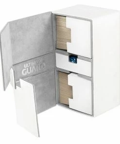 Ozzie Collectables All Board Games Ultimate Guard Twin Flip N Tray Deck Case 200+ Standard Size XenoSkin White Deck Box