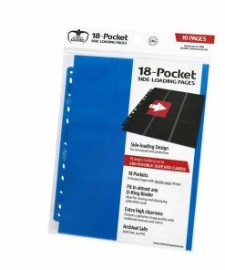Ozzie Collectables All Board Games Ultimate Guard 18-Pocket Pages Side-Loading Blue
