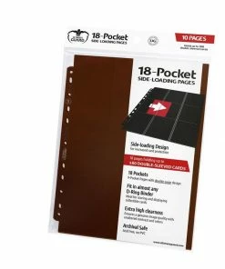 Ozzie Collectables Ultimate Guard 18-Pocket Pages Side-Loading Brown