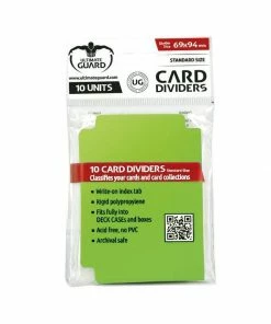Ozzie Collectables Ultimate Guard Card Dividers Standard Size Light Green (10)