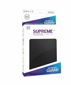 Ozzie Collectables Ultimate Guard Supreme UX Sleeves Japanese Size Black (60) All Board Games