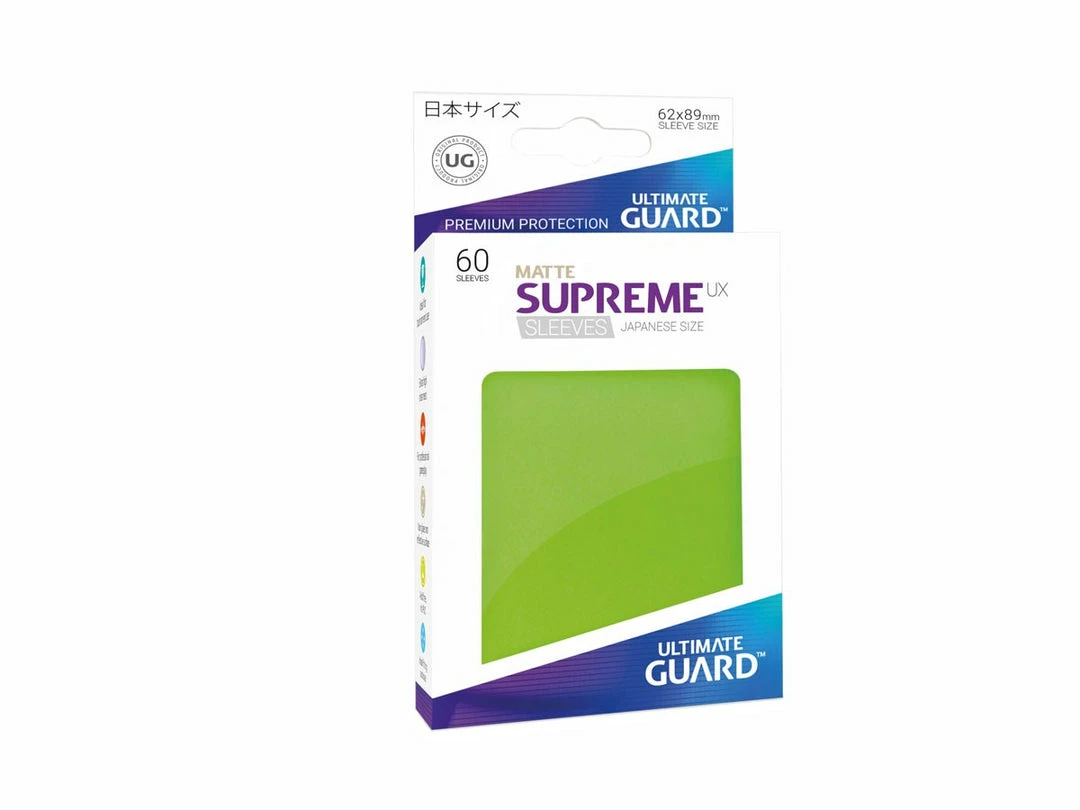 Ozzie Collectables Ultimate Guard Supreme UX Sleeves Japanese Size Matte Light Green (60) All Board Games 1 Ozzie Collectables Ultimate Guard Supreme UX Sleeves Japanese Size Matte Light Green (60) All Board Games