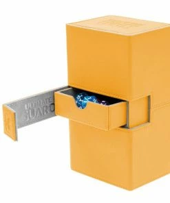 Ozzie Collectables Ultimate Guard Twin Flip´n´Tray Deck Case 160+ Standard Size XenoSkin Amber Deck Box