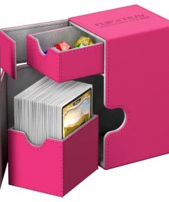 Ozzie Collectables Ultimate Guard Flip N Tray Deck Case 80+ Standard Size XenoSkin Pink Deck Box All Board Games
